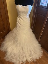 Galina Signature wedding dress Davids Bridal SWG523 NWT Ivory Soft Sz 4 1100