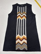 Missoni for Target 20th Anniversary Knit Chevron Dress Tunic L Black Retro Mod