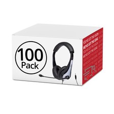 AVID Education AE-36 Headset with Mic and 3.5mm Plug White - Pack 100