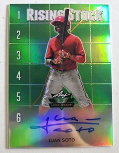 2018 Leaf Valiant Juan Soto Rising Stock autographed 90/99 #RS-JS1
