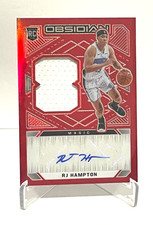 RJ Hampton 2020-21 Panini Obsidian Red Rookie Patch Autograph RC Orlando Magic