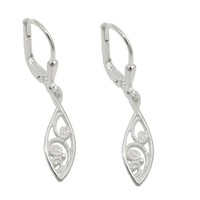 Ohrbrisur OhrhäNger Ohrringe 31X6Mm Tropfenform Orientalisch Silber 925 | Gallay