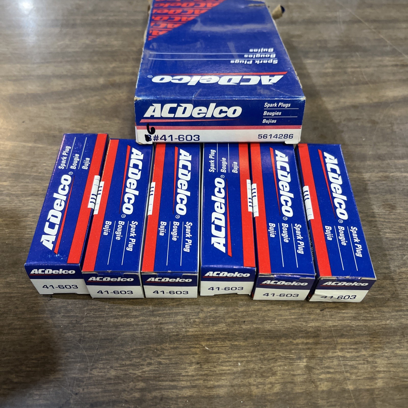 6 - NOS AC DELCO 41-603 SPARK PLUGS GM #5614286