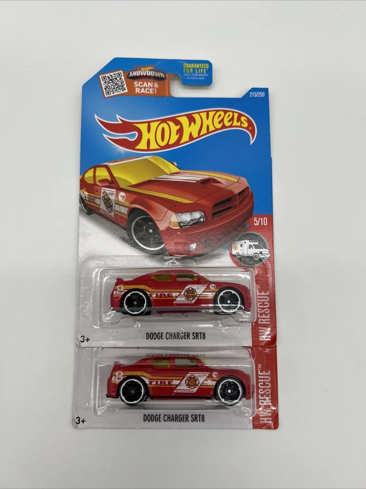 🔥(2 LOT) 2016 HOT WHEELS TREASURE HUNTS/HW RESCUE DODGE CHARGER SRT8 👀 - Image 3 of 3