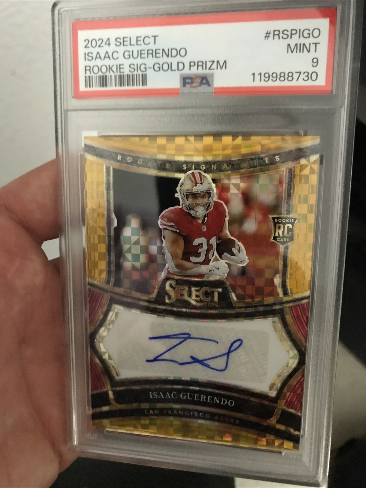 Isaac Guerendo Panini Select Rookie Signatures #RSPIGO Gold