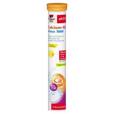 DOPPELHERZ Calcium+D3 Osteo 1.000 Brausetabletten 15 St