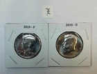 2019 P & D UNC Clad Kennedy Half Dollar Set in CB Flips -Free Shipping - E