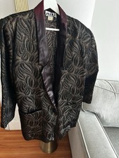 Vtg Whimsigoth Tapestry Party Blazer S Oversized Artsy Witchy Grunge Made In Usa