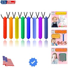 Sensory Chew Necklace, 8 Pack Diamond Chew Necklaces for Sensory Kids, Made f...
