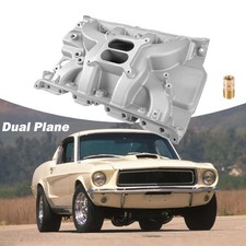 Aluminum Satin Dual Planeintake Manifold For Ford Fe 390 406 410 427 428 7105