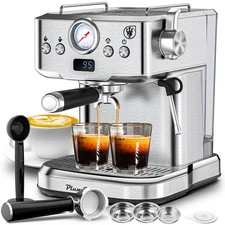 PlumChef Espresso Machine 20 Bar Professional Compact Household Coffee Espresso 