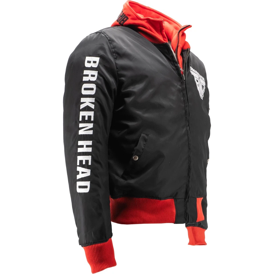 Veste Bomber Tête Cassée BND Logo Noir-Rouge - Photo 3/4