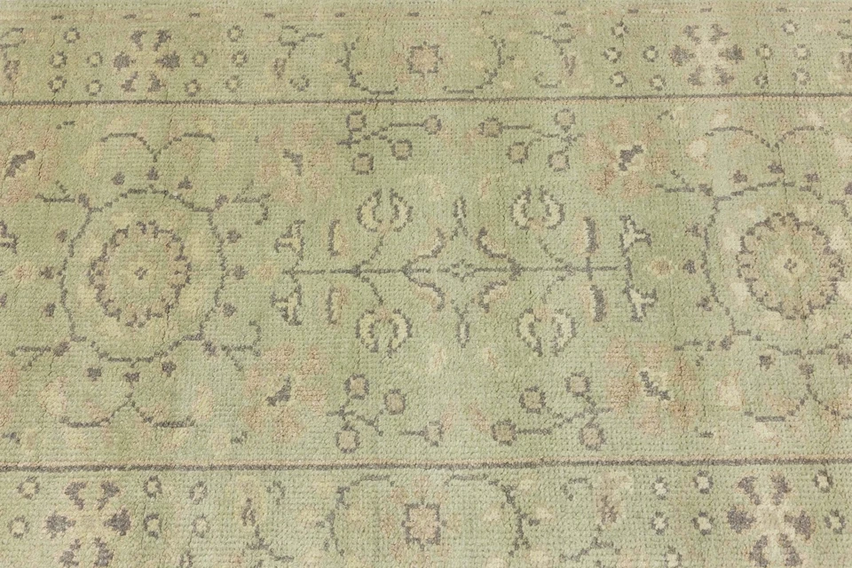 Handmade Muted Floral Oriental Palace Runner Rug Hallway Decor Carpet 3X14 ft - Image 4 of 4