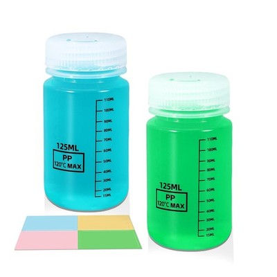 2 Pack 4oz Clear Plastic Bottles - Precise Measurement Travel Containers with...