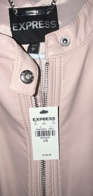 Express Pink Leather Jacket Size L New With Tags #express#pink#leather#new