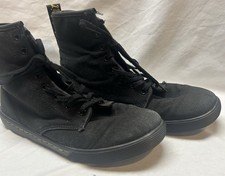Dr. Martens Shoreditch Ankle Boots Womens Size 9 EUR 41 Black Canvas Lace Up