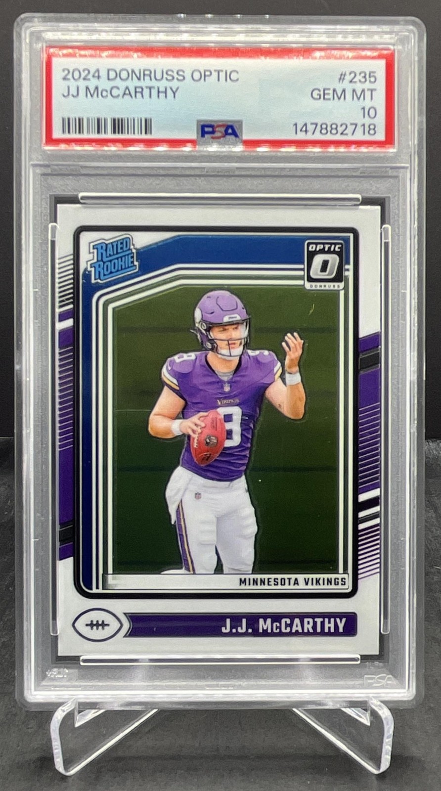JJ McCarthy Panini Donruss Optic #235 Base