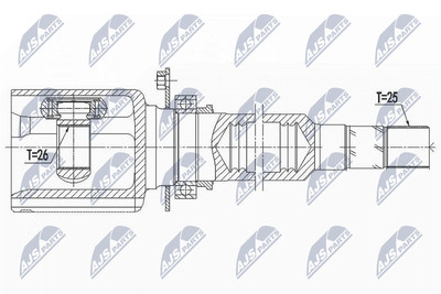 NTY NPW-AR-009 Joint Kit, drive shaft for ALFA ROMEO,FIAT,LANCIA