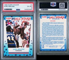 1989 Fleer NBA All-Stars #1 Karl Malone (PSA 6) $40 OBO
