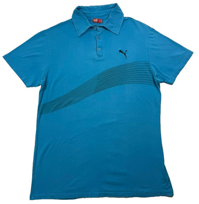 Puma Mattr Grind Herren Golf Poloshirt in der Farbe Aqua Blau - Größe XL
