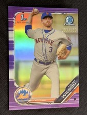 2019 Bowman Chrome 1st PROSPECT ROOKIE PURPLE REFRACTOR Tommy Wilson 151/250
