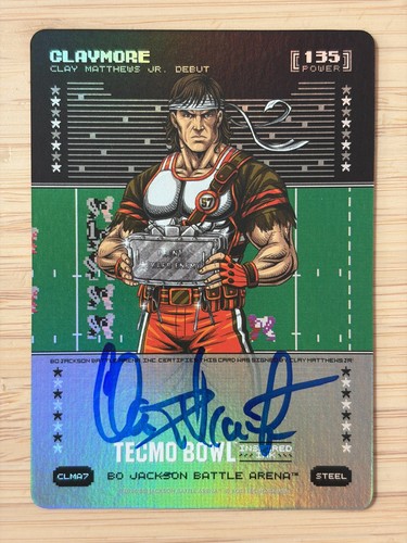 2026 Tecmo Bowl Bo Jackson Battle Arena Inspired Ink CLAYMORE Clay Matthews Auto