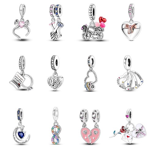 European 925 Silver DIY Charm Valentine's Day Infinite Love For Women Bracelets