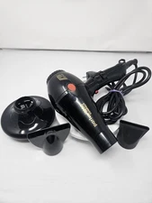 Parlux Compact 3200  Hair Dryer Black - Works Has A Repaird Crack In Shroud