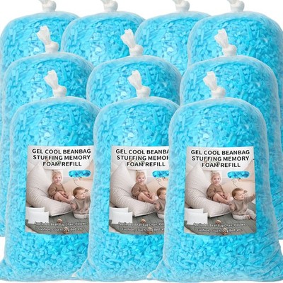 Bean Bag Filler 50lbs Shredded Memory Foam Filling Blue SMF06 Jecqbor Soft Couch