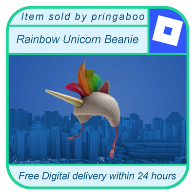R0blox Toy Code - Series 2 | Rainbow Unicorn Beanie | Delivers Within 24 Hours