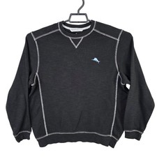 Mens Tommy Bahama Black Tobago Bay Abaco Pullover Sweatshirt Long Sleeve Size S