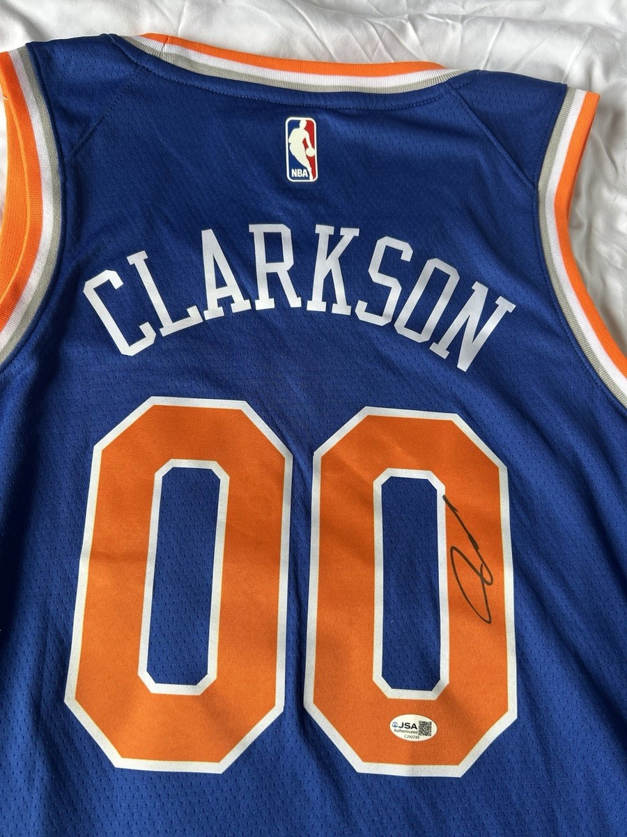 Jordan Clarkson Signed New York Knicks Jersey Autographed JSA COA