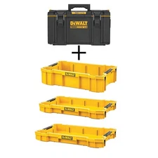 TOUGHSYSTEM 2.0 22 In. Medium Tool Box, TOUGHSYSTEM 2.0 Deep Tool Tray and (2) T