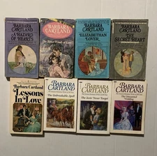Vintage Barbara Cartland Romance Books Novels Jove Pyramid Bantam PB Lot of 8