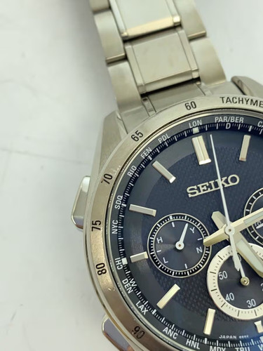 Seiko Brightz 8B92-0AB0 World Temps Date Acier Inoxydable Solaire Montre Hommes - Photo 6 sur 6