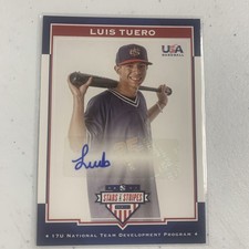 2017 Panini USA Baseball Stars & Stripes 487/499 Luis Tuero #16 Auto 