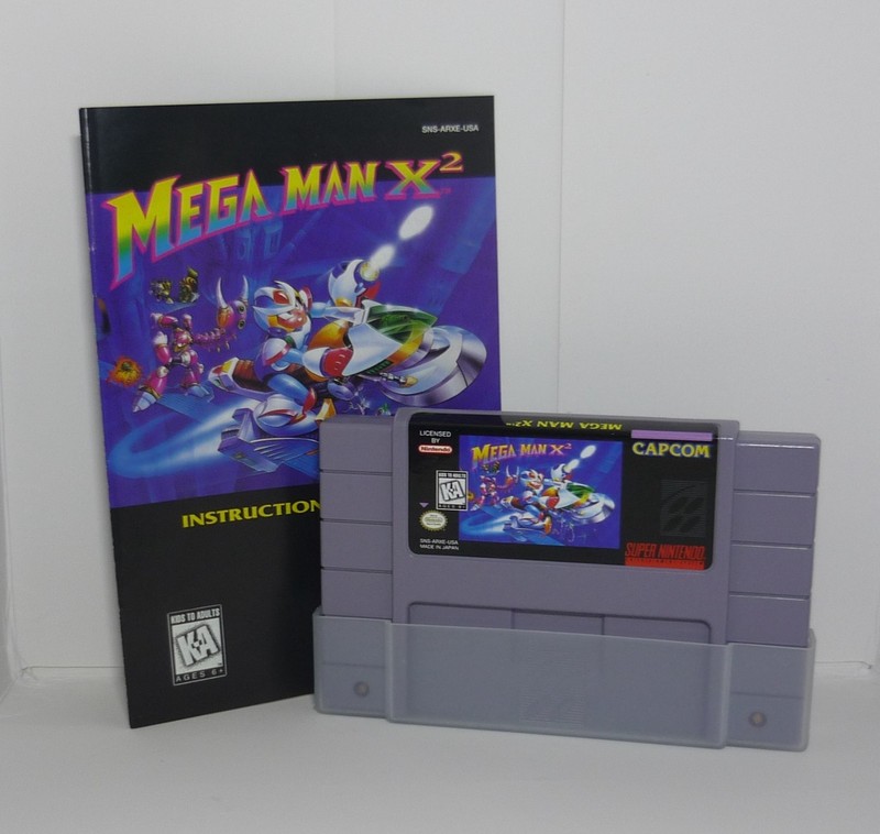 Mega Man X2 (Super Nintendo SNES, 1995) CART & MANUAL, EXCELLENT COND