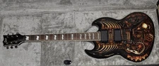 ESP LTD VIPER CZ CLOCKWORK GRAPHICS ELECTRIC GUITAR & HARD CASE