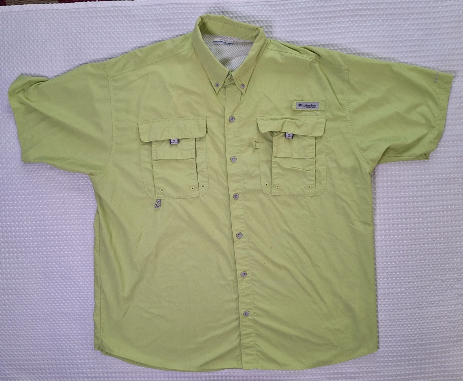 Columbia Lime Green Button Down Polyester Nylon Fishing Shirt Size L
Opens in a new window or tab