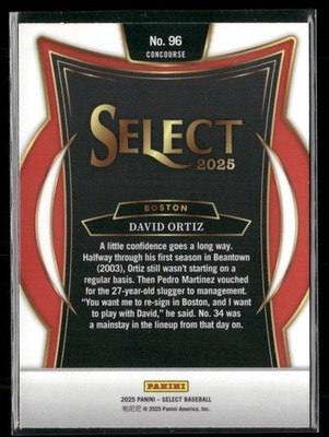 David Ortiz 2025 Panini Select Boston Red Sox #96 | eBay