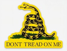 Don't Tread On Me Decal Sticker 4 3/4 x 6 Inches Gadsden FREE SHIPPING USA Made