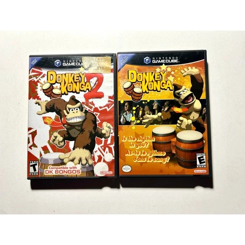 Gamecube Donkey Konga bundle Video Game lot🔥Works!