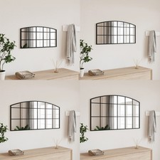 Wandspiegel Gewölbt Spiegel Badspiegel Fensterspiegel Deko Schwarz Eisen