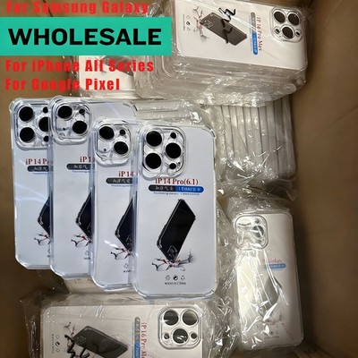 Wholesale Bulk Lot Shockproof Clear Case Cover For iPhone 17/Samsung S25/Google
