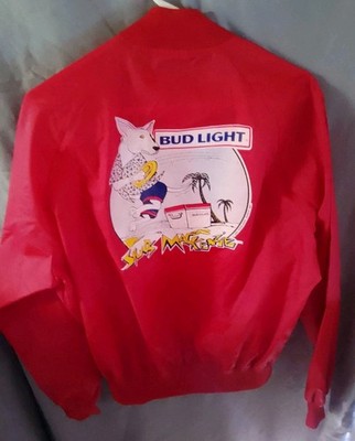 Vintage Spuds Mackenzie 1987 Bud Light Jacket Mens Large Anheuser Busch Ex Con.