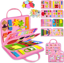 Busy Board Montessori Toys for Toddler Girl Birthday Gifts, Busy Book Sensory Le