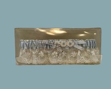 Vintage Something Blue  Lace Wedding Day Bridal Garter Belt Romantic New
