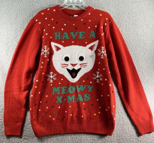 Meowy Christmas Sweater Cat Santa Shirt - Teexpace