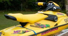 LEATHER YELLOW SEAT COVER SEADOO XP 97-04 SEA DOO FMX Buyer Pays Duty