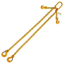 5/16" x 4' G80 Adjustable Chain Lifting Sling with Sling Hook Double Leg